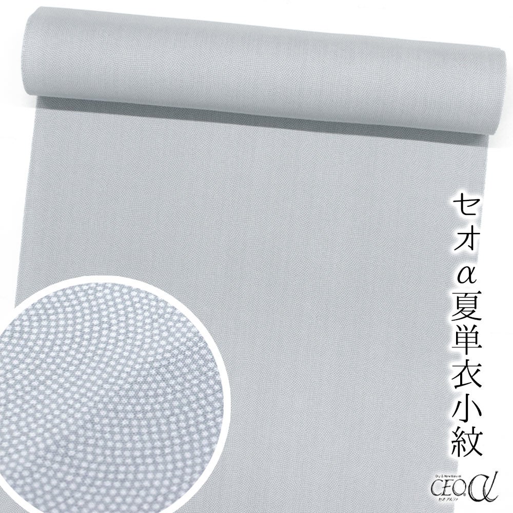 セオα単衣・夏の鮫小紋 青海鮫【お仕立て付き価格】 抜き紋・縫い紋可